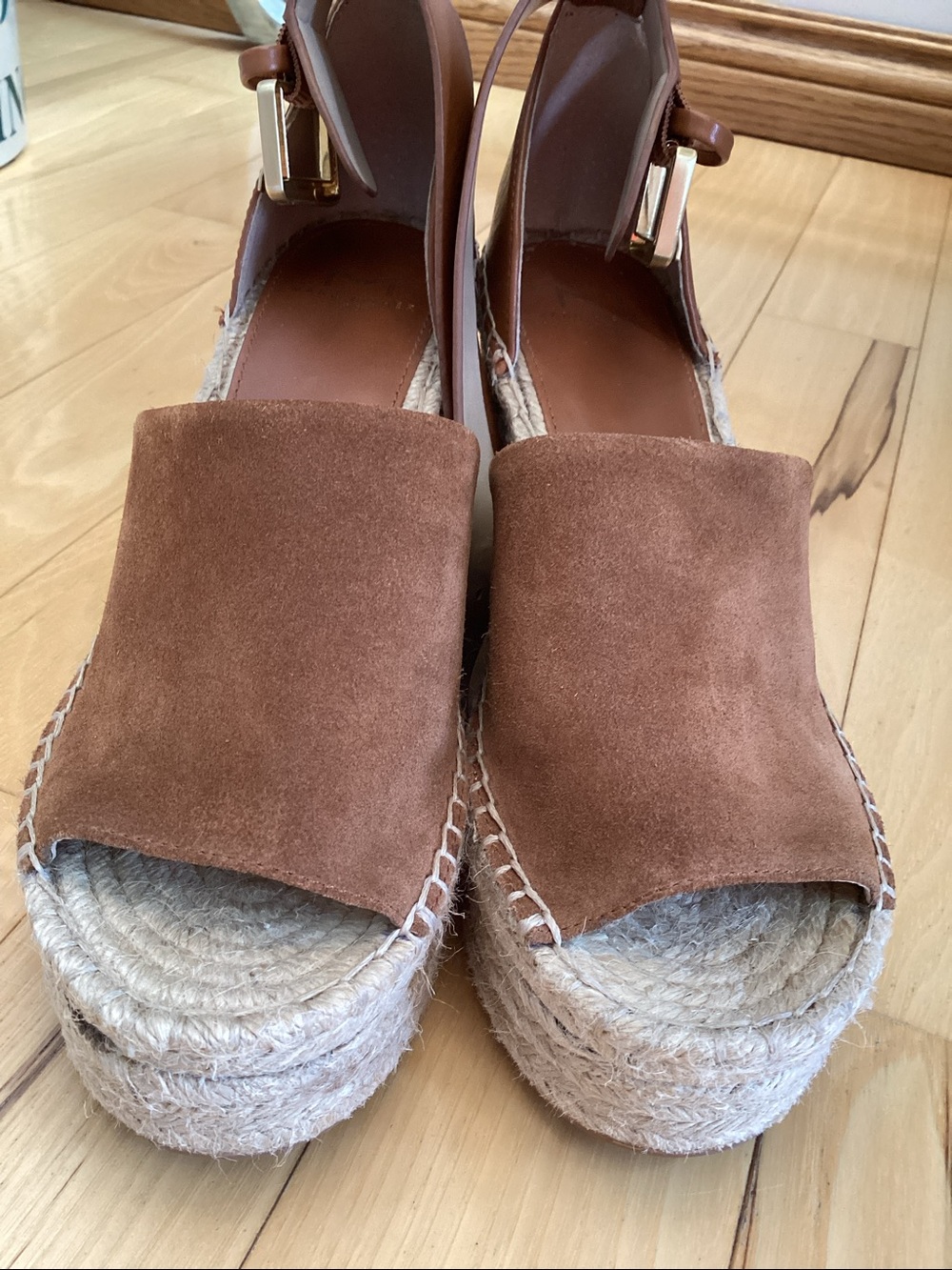 Marc Fisher brown suede Adalyn Espadrille wedge sandals. Women’s size 7.5 - Picture 5 of 16